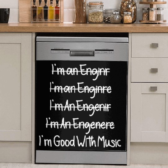 Funny Engineer Spelling Design Dish Washer Covers
