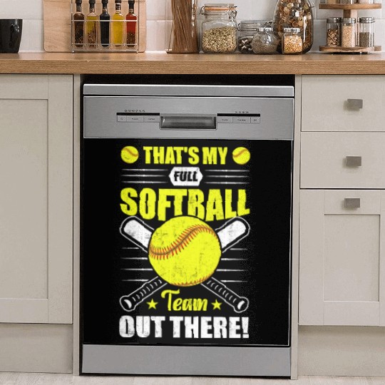 That's My Full Softball Team Out There Funny Dish Washer Covers