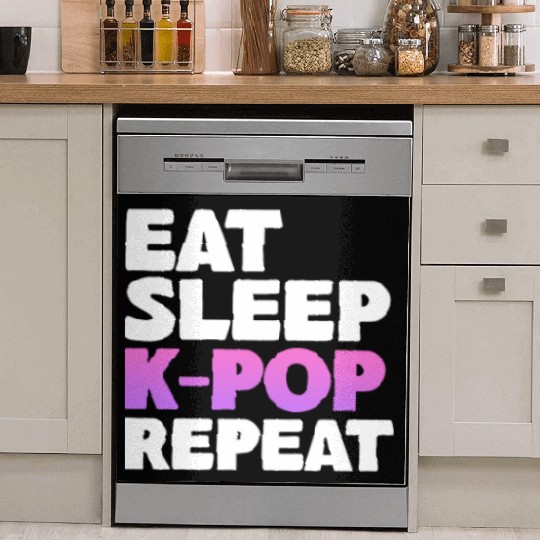 Eat Sleep K-Pop Repeat Dish Washer Covers