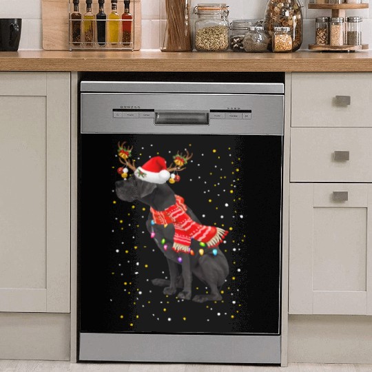 Great Dane Reindeer Christmas Light Dish Washer Covers