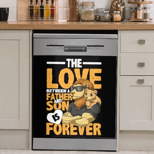 The Love Between A Father And Son Is Forever Dish Washer Covers