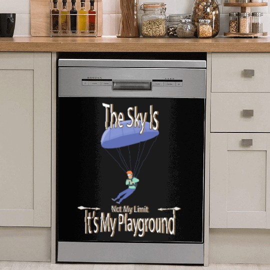 The Sky Is My Playground Skydive Funny Cute Dish Washer Covers