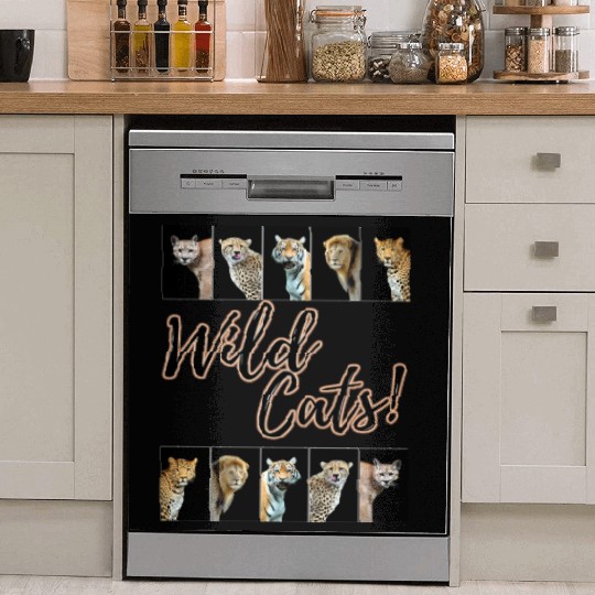 WILDCATS! | Lion, Leopard, Cheetah, Puma, Tiger Dish Washer Covers