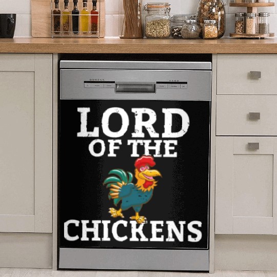 Lord of the Chickens chicken lover farmer rooster Dish Washer Covers