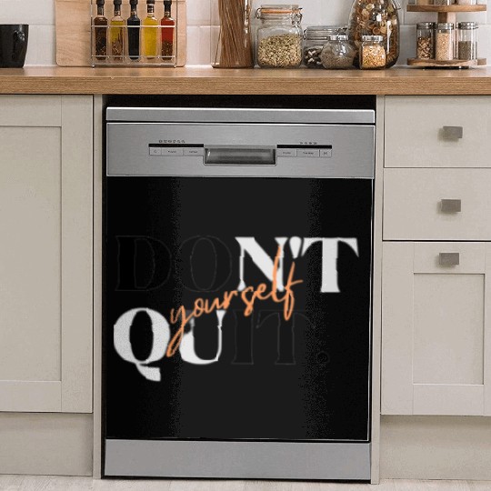 Black Orange Simple Typography Dish Washer Covers