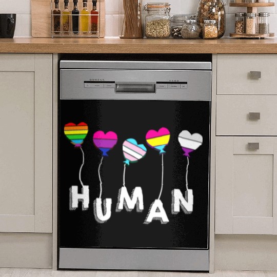 Human - Gay Lesbian Bisexual Transgender Pansexual Dish Washer Covers