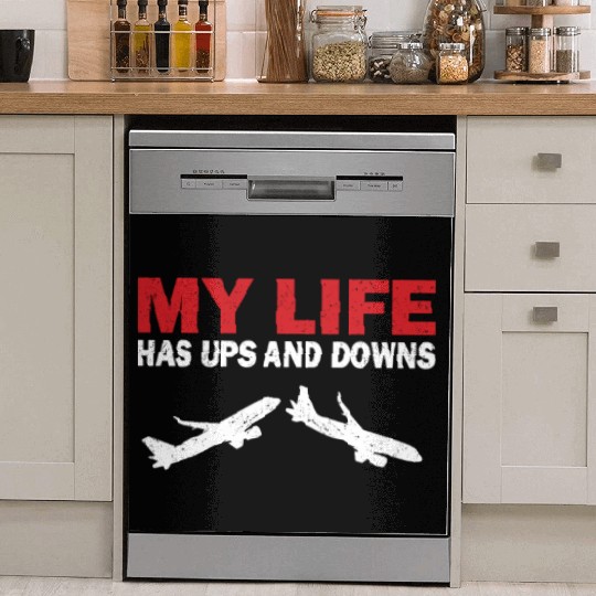 Pilot life has Postal Service and downs airplane aviation Dish Washer Covers