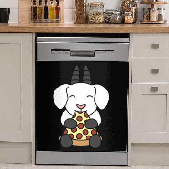 Goat Pizza Lover Dish Washer Covers