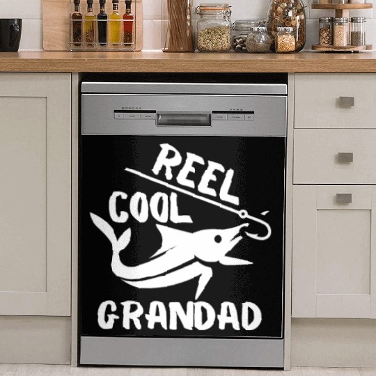 REEL COOL GRANDAD, FISHERMAN, GRANDPA Dish Washer Covers
