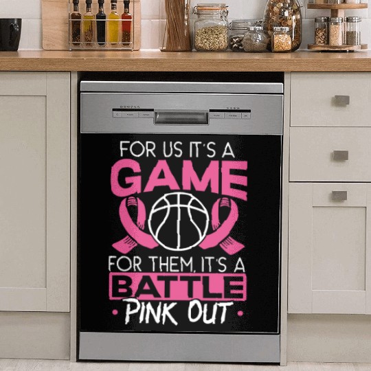 For Us It's A Game For Them It's A Battle Pink Out Dish Washer Covers