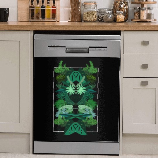 Tropical Leaves Dish Washer Covers
