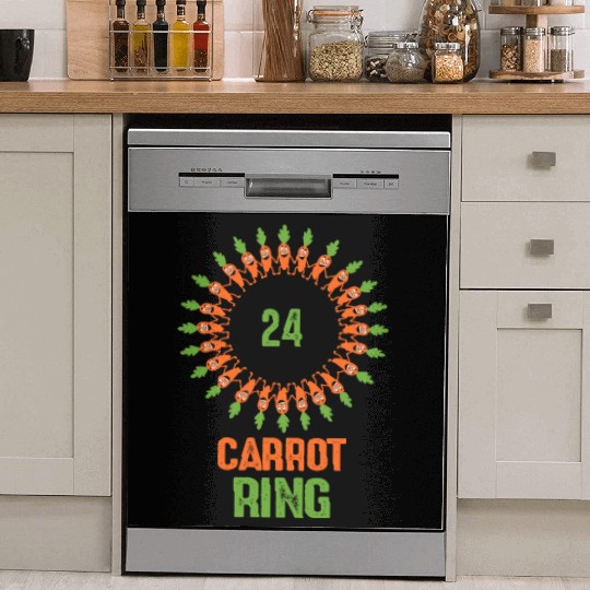 24 Carrot Ring Original and Clever vegetable pun Dish Washer Covers