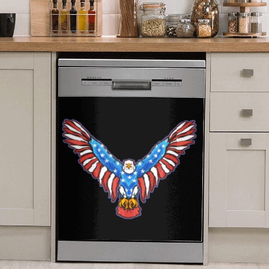 American Bald Eagle American 4th of July Patriotic Dish Washer Covers