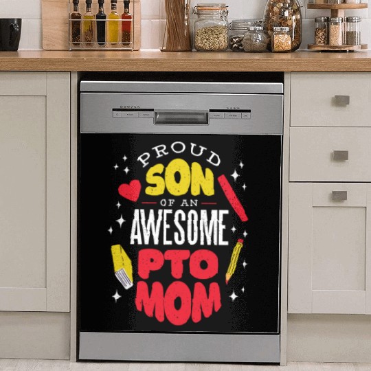 Son of an awesome Pto Mom Son of an awesome Pto Mo Dish Washer Covers