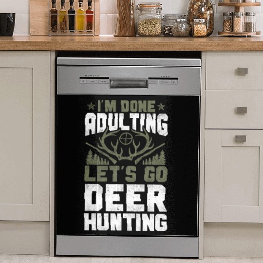 Buck Deer Hunting Hunter Vintage Dish Washer Covers