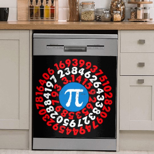 Mathematician Captain Pi Superhero Math Nerd Geek Dish Washer Covers