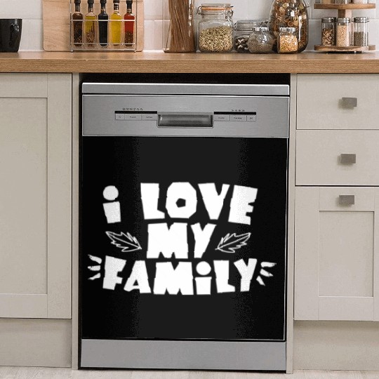 I Love My Family Reunion Gathering Families Dish Washer Covers