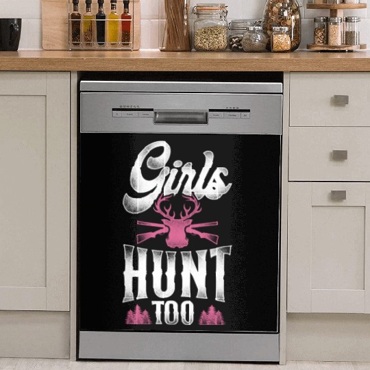 Buck Deer Hunting Hunter Girl Dish Washer Covers