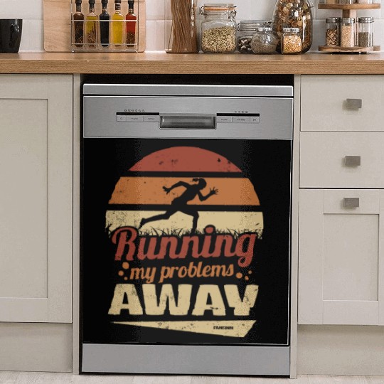 Run jogging sport race training gift Dish Washer Covers