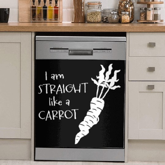 straight like a carrot - white uni I Dish Washer Covers