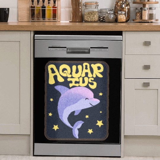 Aquarius Sign Animal Dish Washer Covers