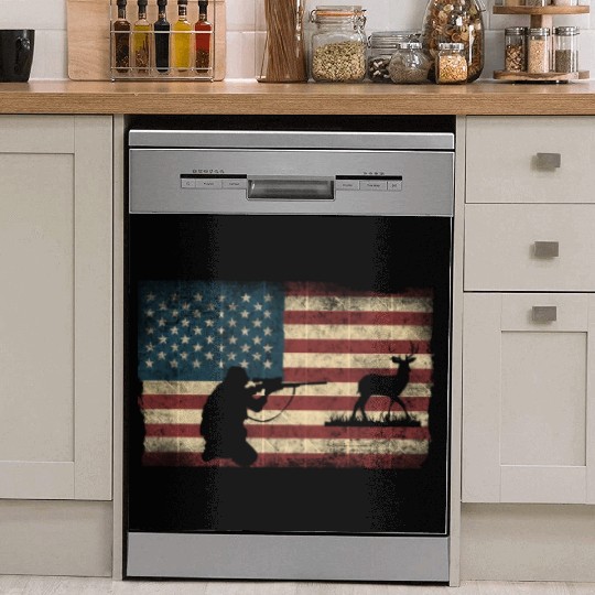 Buck Deer Hunting Hunter Usa Dish Washer Covers