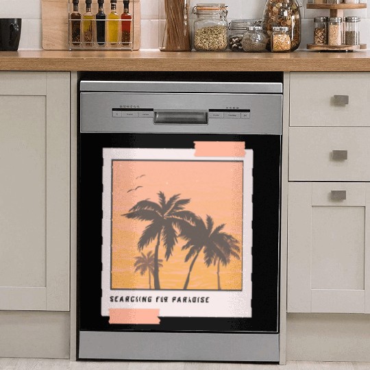 Searching for Paradise - Polaroid Picture Dish Washer Covers