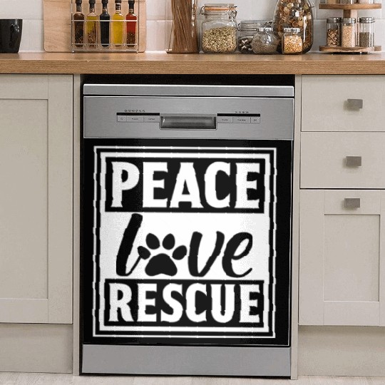 Cat Rescue Funny Cute Cats Lover Kitty Mom Dad Dish Washer Covers