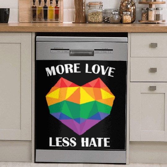 LBGT Flag Gay Pride Human more love less hate Dish Washer Covers