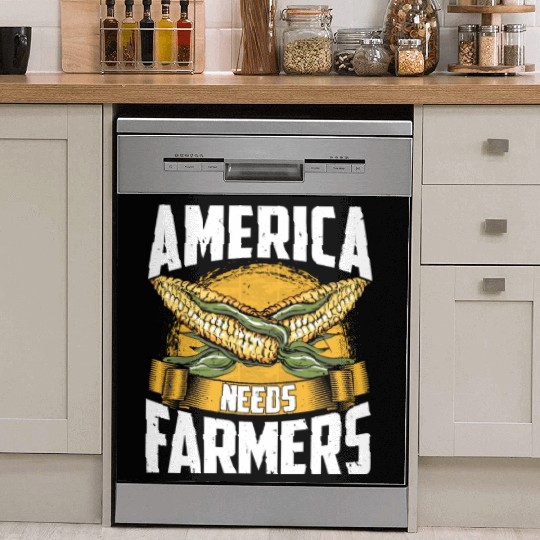 America Needs Farmers Funny Corn Farming Dish Washer Covers