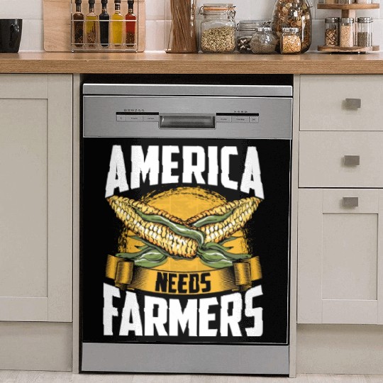 America Needs Farmers Agriculture Farmer Corn Dish Washer Covers