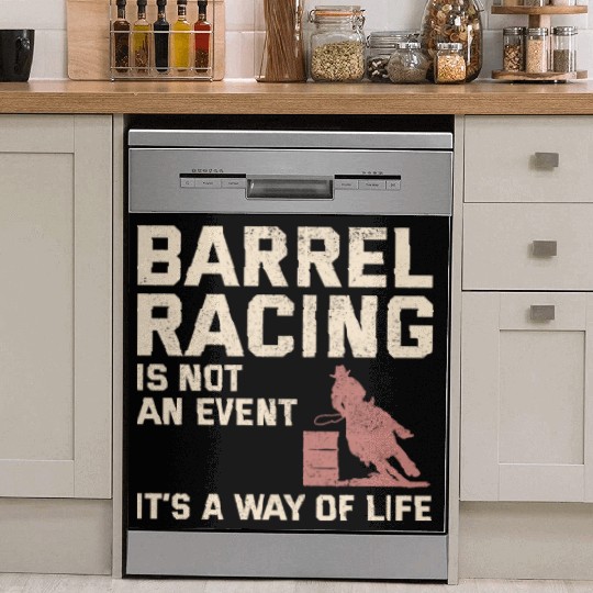 Barrel Racer Rodeo Racing Horse Riding Race Funny Dish Washer Covers