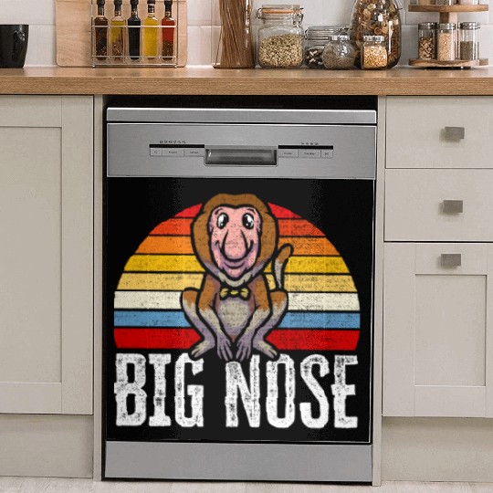Big Nose Proboscis Monkey Ape Wildlife Zookeeper Dish Washer Covers