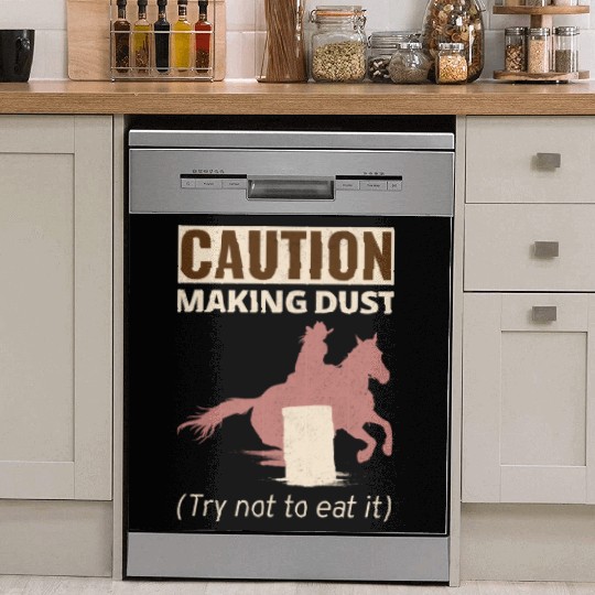 Barrel Racer Rodeo Racing Horse Riding Race Funny Dish Washer Covers