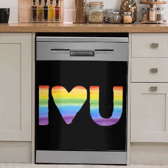 Lgbtq Gay Pride Month Rainbow Love Is Love Dish Washer Covers