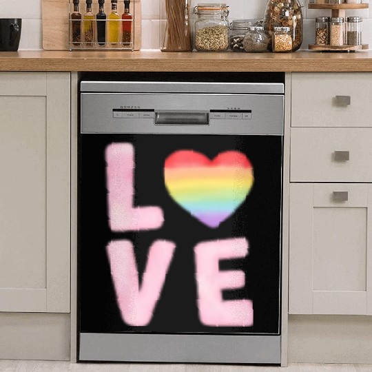 Lgbtq Gay Pride Month Rainbow Love Is Love Dish Washer Covers