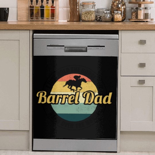 Barrel Racer Racing Horse Riding Dad Fathers day Dish Washer Covers