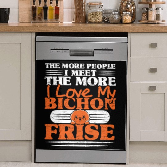 Bichon Frise Dog Lover Dog Breeder Puppy Paw Love Dish Washer Covers