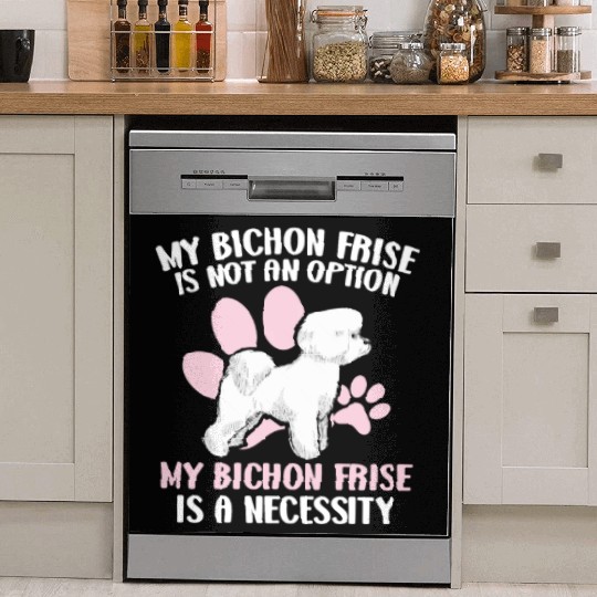 Bichon Frise Dog Lover Dog Breeder Puppy Paw Love Dish Washer Covers