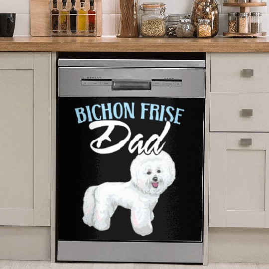 Bichon Frise Dad Dog Lover Dog Breeder Puppy Paw Dish Washer Covers