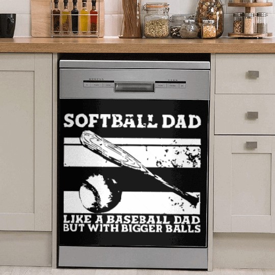 Softball Dad Dish Washer Covers