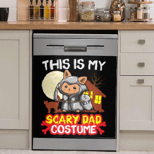 This Is My Scary Dad Costume Funny Halloween Dish Washer Covers