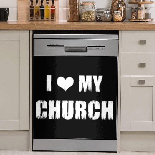 Christianity Gifts I Love My Church Christian Dish Washer Covers