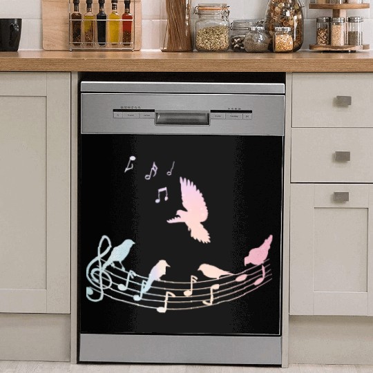 Musician Bird Nature Music Dish Washer Covers