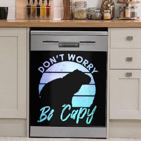 Happy Capybara Animal Lover Dish Washer Covers