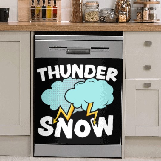 Thunder Snow Lover Ice Cold Snowy Winter Season Dish Washer Covers
