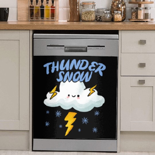 Thunder Snow Lover Ice Cold Snowy Winter Season Dish Washer Covers