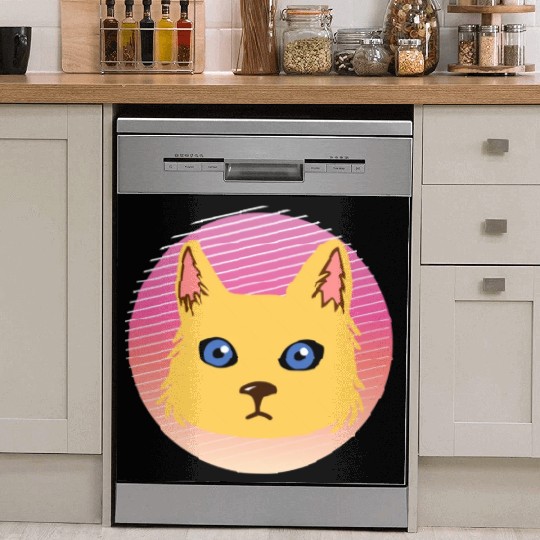 90s Retro Cat Dish Washer Covers