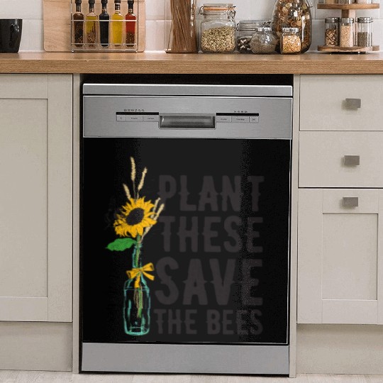 Plant These Save The Bees Earth Day Dish Washer Covers
