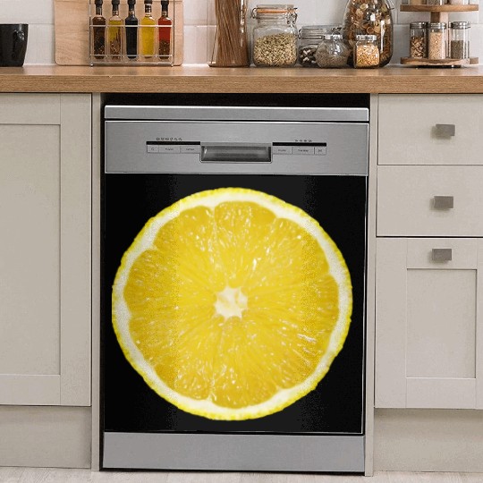 Radiate Positive Lemon Slice. Juicy Slice Lemon Dish Washer Covers
